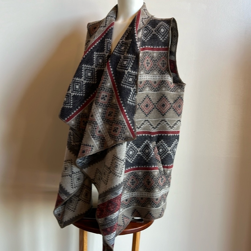 Tribal southwestern Vest wool blend women’s large